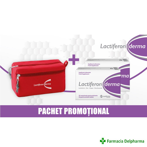 Lactiferon Derma 2 cutii x 30 compr. + cadou, Meditrina