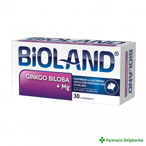 Bioland Ginkgo Biloba 40 mg + Magneziu 150 mg x 30 compr., Biofarm