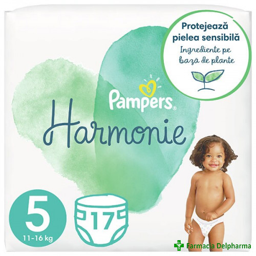 Scutece Pampers Harmonie Nr. 5 11-16 kg x 17 buc.