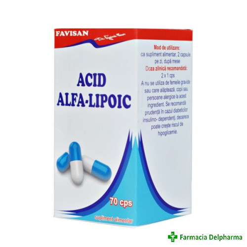 Acid alfa-lipoic x 70 caps.