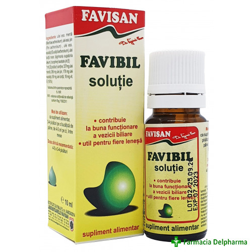 Favibil solutie x 10 ml, Favisan