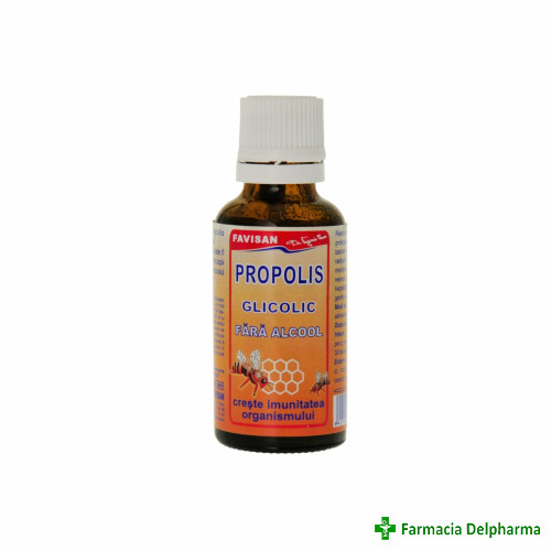 Propolis Glicolic fara alcool x 30 ml, Favisan