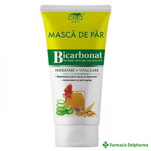 Masca de par cu Bicarbonat pentru Hidratare si Vitalizare x 150 ml, Ceta