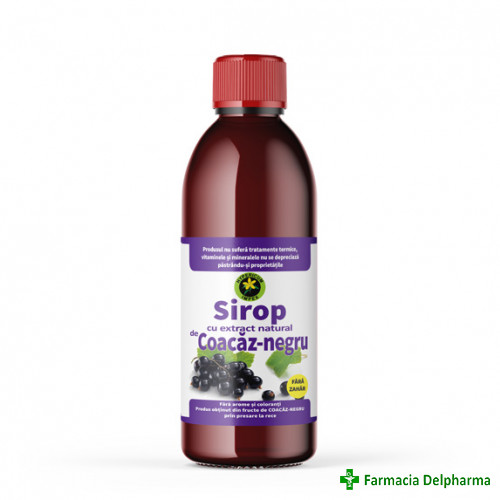 Sirop de Coacaz Negru fara zahar x 500 ml, Hypericum