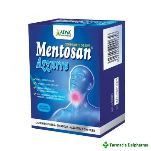 Mentosan Azzurro x 21 compr. de supt, Adya