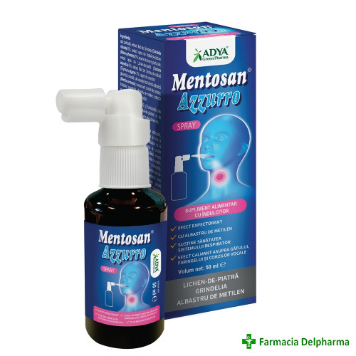 Mentosan Azzurro spray x 50 ml, Adya