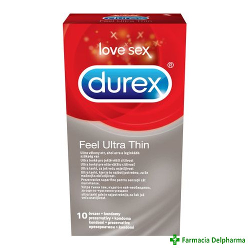 Prezervative Durex Feel Ultra Thin x 10 buc., Durex