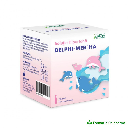 Delphy-Mer HA solutie hipertonica 20 monodoze x 5 ml, Adya