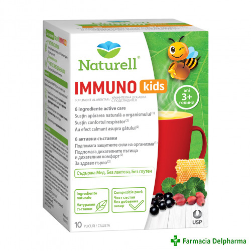 Naturell Immuno Kids 3 ani+ x 10 plicuri, USP