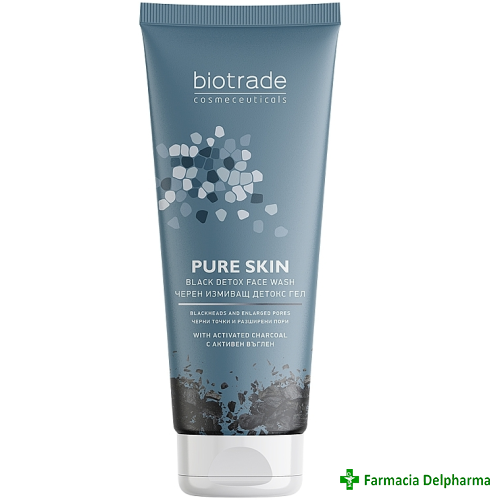 Gel negru detox de curatare Pure Skin x 200 ml, Biotrade