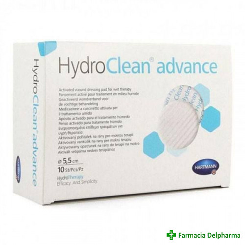 Hydroclean Advance pansament activat pentru terapia umeda rotund 5.5 cm x 10 buc., Hartmann