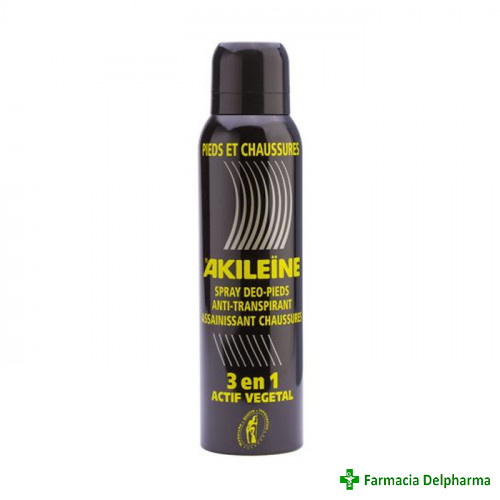 Spray 3 in 1 pentru picioare si incaltaminte Akileine x 150 ml, Asepta