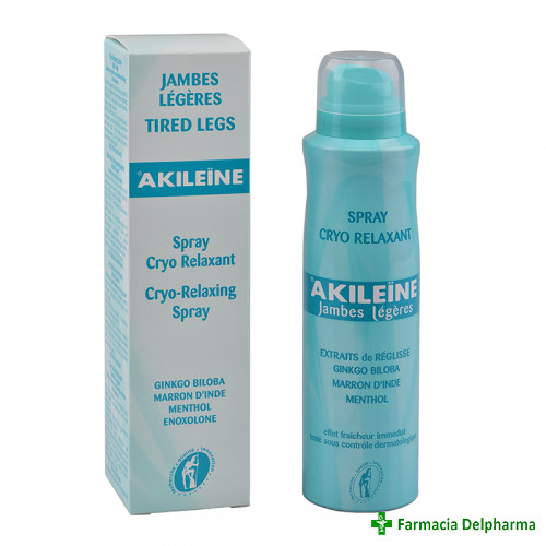 Spray cryo-relaxant picioare obosite Akileine x 75 ml, Asepta