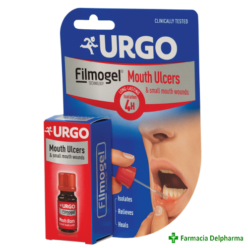 Urgo Filmogel gel anti afte cu aroma de fructe x 6 ml, Urgo