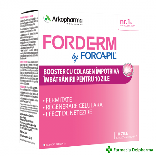 Forcapil forderm booster cu colagen x 10 flacoane