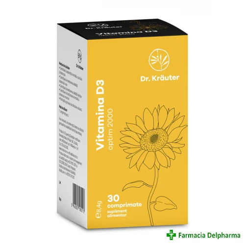 Vitamina D3 2000UI x 30 compr., Dr. Krauter
