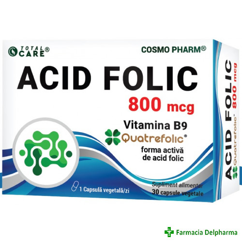 Acid Folic 800 mcg Total Care x 30 caps., Cosmopharm