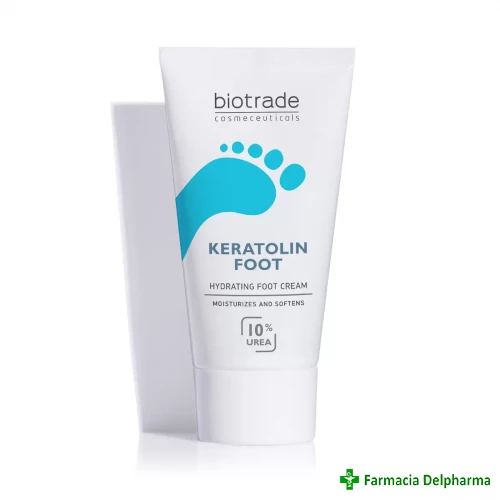 Crema hidratanta pentru picioare cu 10% uree Keratolin Foot x 50 ml, Biotrade
