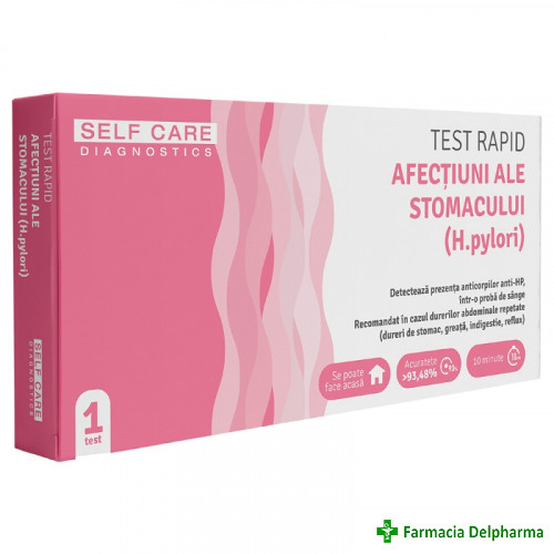 Test rapid afectiuni ale stomacului (H. pylori) x 1 buc., Self Care
