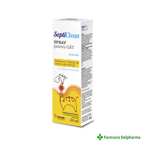 Spray pentru gat SeptiClean x 20 ml, Viva Pharma