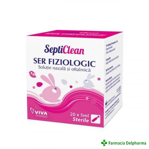 Ser fiziologic SeptiClean 20 monodoze x 5 ml, Viva Pharma