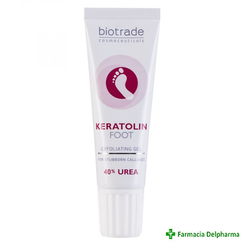 Gel exfoliant pentru picioare cu 40% uree Keratolin Foot x 15 ml, Biotrade