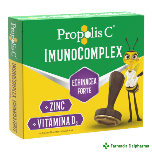 Propolis c Imunocomplex Echinacea Forte x 20 compr. supt, Fiterman