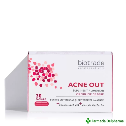 Supliment pentru ten gras cu tendinta acneica Acne Out x 30 caps., Biotrade