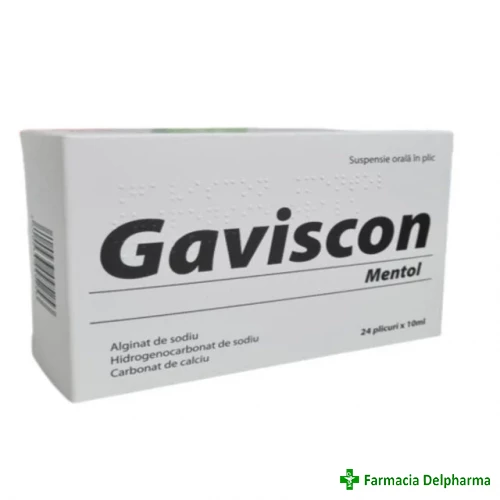 Gaviscon Mentol suspensie orala x 24 plicuri (IP), Reckitt