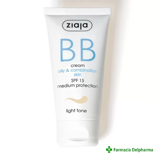 Crema BB nuanta light SPF15 ten gras mixt (BB Cream) x 50 ml, Ziaja