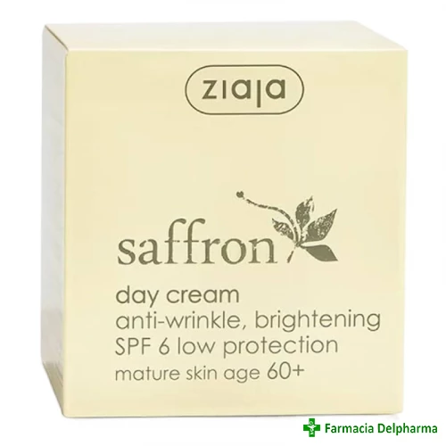 Crema de zi antirid iluminatoare SPF6 60+ (Saffron) x 50 ml, Ziaja