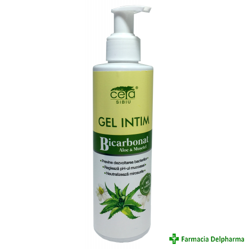 Gel intim cu Bicarbonat Aloe si Musetel cu pompita x 200 ml, Ceta