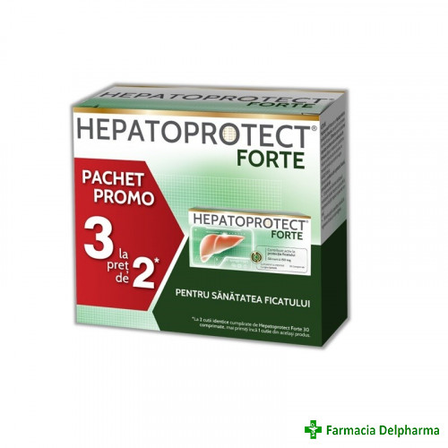 Hepatoprotect Forte x 30 compr. 2+1 pachet promo, Biofarm