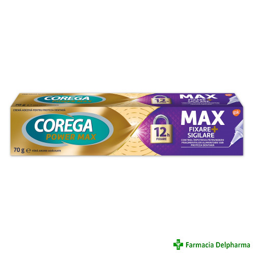 Crema adeziva Corega Max Fixare + Sigilare x 70 g, GSK