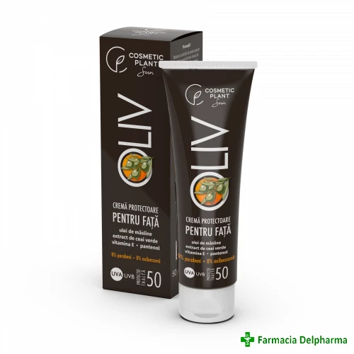 Crema protectoare pentru fata OLIV SPF 50 x 50 ml, Cosmetic Plant Sun