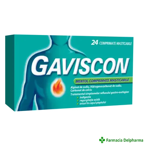 Gaviscon Mentol x 24 compr. mast., Reckitt