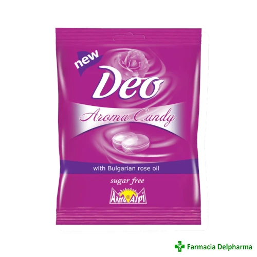 Bomboane aromate cu Ulei de Trandafir Deo Aroma Candy x 60 g, Alpi