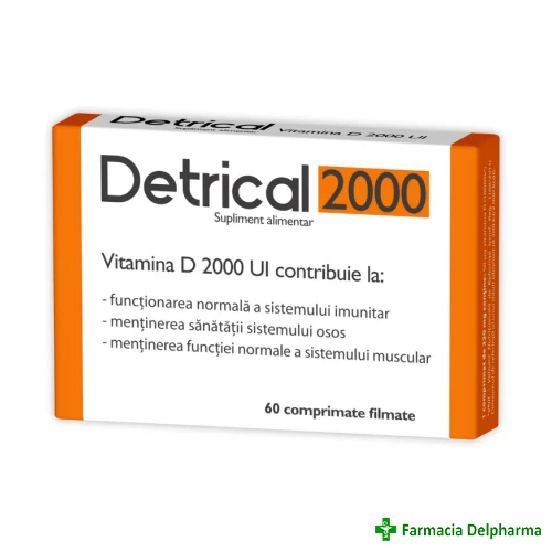 Detrical Vitamina D3 2000UI x 60 compr., Zdrovit