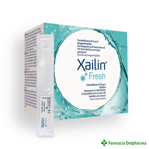 Xailin Fresh picaturi oftalmice monodoze 30 buc x 0.4 ml, Visufarma
