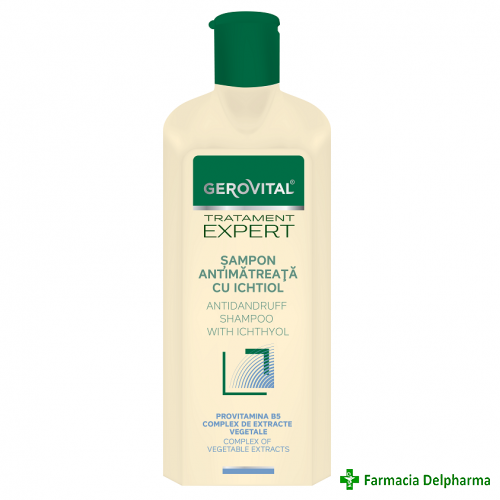 Sampon Antimatreata cu Ichtiol Gerovital Tratament Expert x 250 ml 1150, Farmec