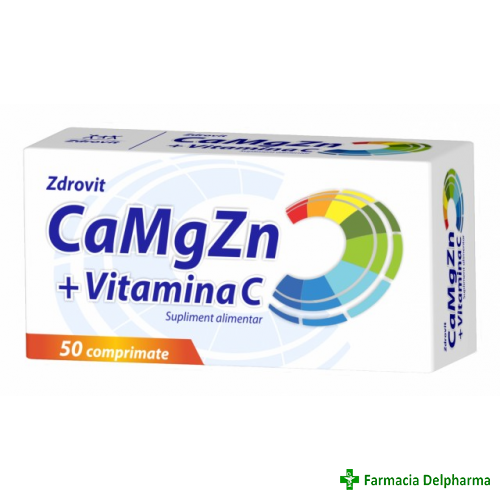 Calciu + Magneziu + Zinc + Vitamina c x 50 compr., Zdrovit