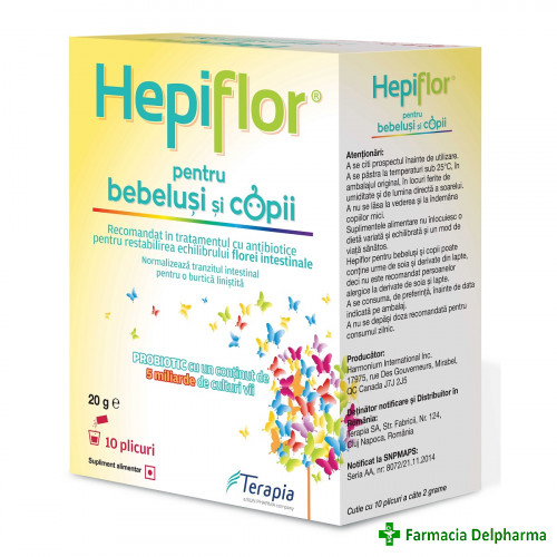 Hepiflor pentru bebelusi si copii x 10 plicuri, Terapia