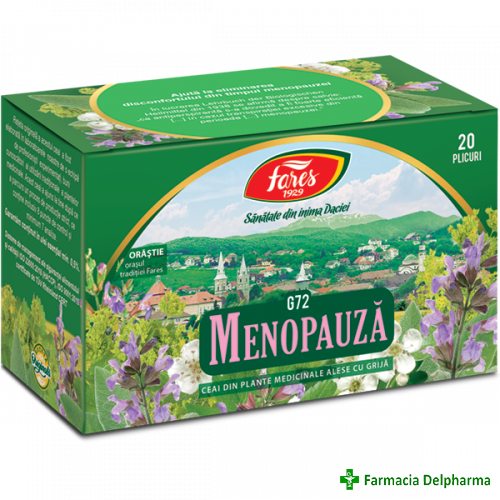 Ceai Menopauza G72 x 20 plicuri, Fares