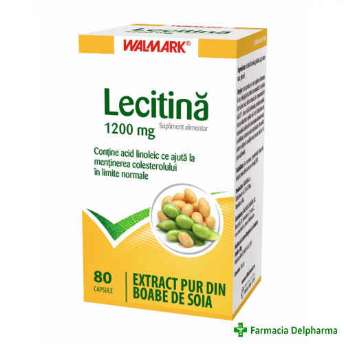 Lecitina 1200 mg x 80 caps., Walmark