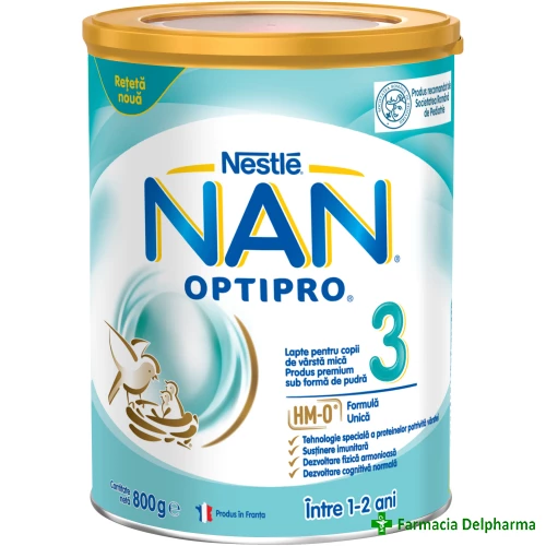 Lapte NAN 3 Optipro x 800 g, Nestle