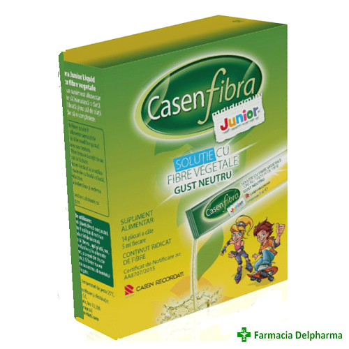 Casen Fibra Junior solutie cu fibre vegetale x 14 plicuri, Casen Recordati