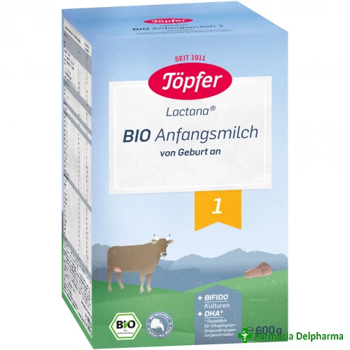 Lapte Topfer Bio 1 x 600 g, Topfer