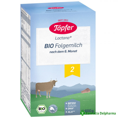 Lapte Topfer Bio 2 x 600 g, Topfer