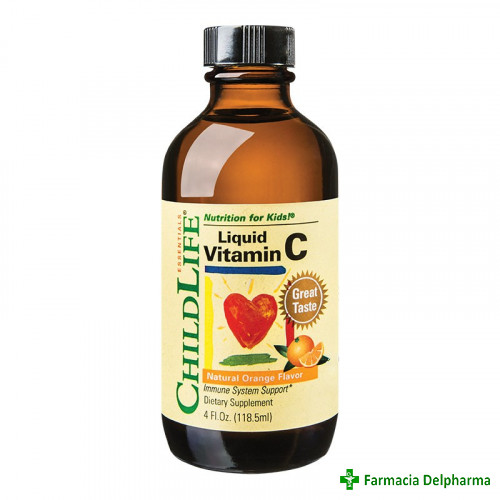 Vitamina C pentru copii ChildLife Essentials x 118.5 ml, Secom