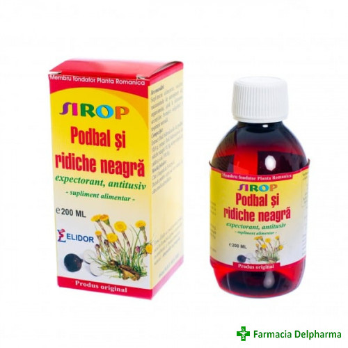 Sirop Podbal + Ridiche Neagra x 200 ml, Elidor